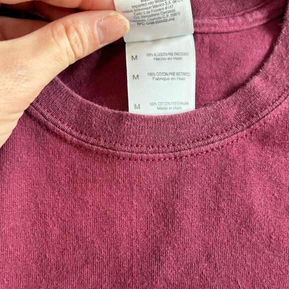 Maroon Texas A&M T-Shirt- retro- some wear Medium- pre skrunk - Picture 5 of 7
